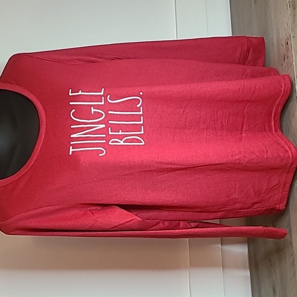 Rae Dunn Jingle Bells Light Sweatshirt Size L